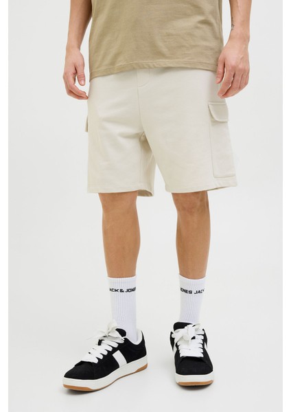 JPSTKANE SCRIPT SWEAT Bej Erkek Şort