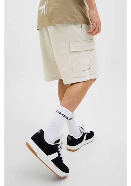 JPSTKANE SCRIPT SWEAT Bej Erkek Şort