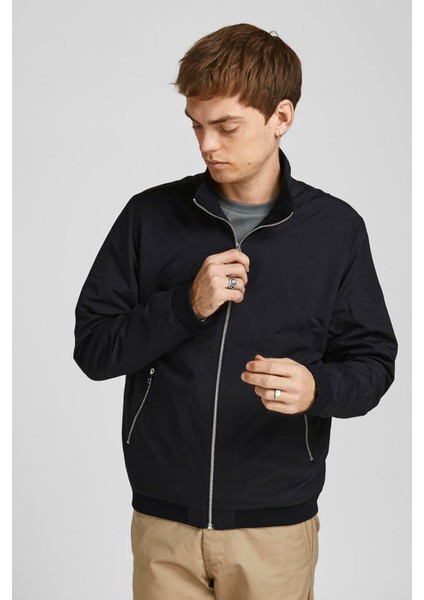 JJERUSH HARRINGTON BOMBER Siyah Erkek Ceket