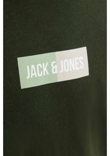 Jjpan Tee Ss Crew Neck Jn Haki Erkek Çocuk Kısa Kol T-Shirt