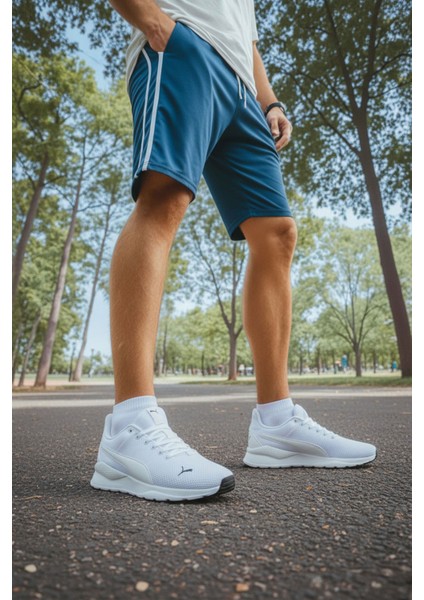 Anzarun Lite Beyaz Erkek Koşu Ayakkabısı