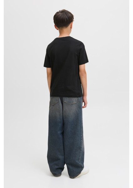 Jjpan Tee Ss Crew Neck Jn Siyah Erkek Çocuk Kısa Kol T-Shirt