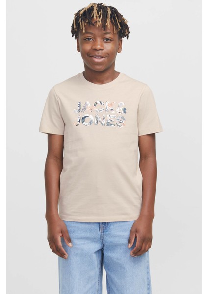 Jjebryan Corp Logo Tee Pudra Erkek Çocuk Kısa Kol T-Shirt