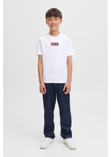 Jjpan Tee Ss Crew Neck Jn Beyaz Erkek Çocuk Kısa Kol T-Shirt
