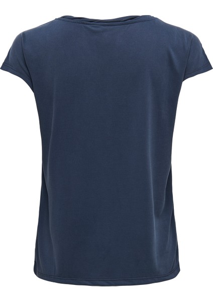 ONLHANNAH S/S V-NECK TOP Lacivert Kadın Kısa Kol T-Shirt