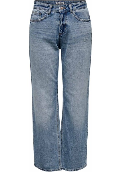ONLELLA-RILEY MW STRAIGHT Mavi Kadın Jean Pantolon