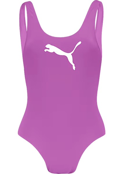 Swımsuıt 1p Mor Kadın Deniz Şortu