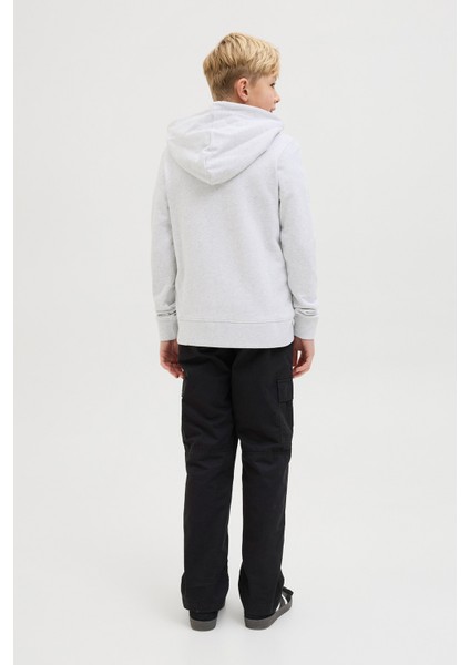 Jjbeau Sweat Zıp Hood Jnr Gri Erkek Çocuk Sweatshirt