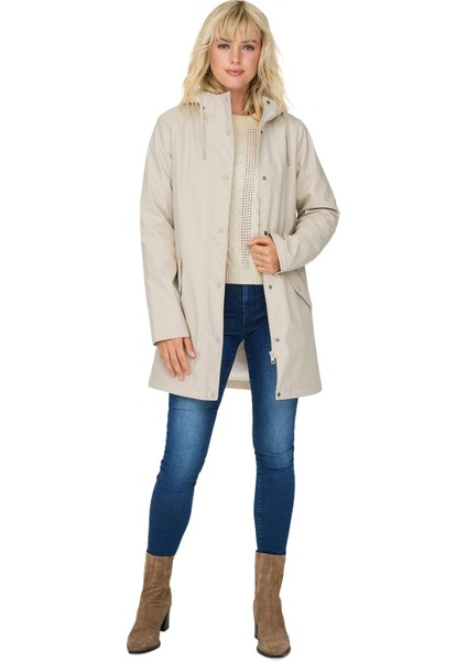 ONLSALLY RAINCOAT OTW NOO Bej Kadın Mont