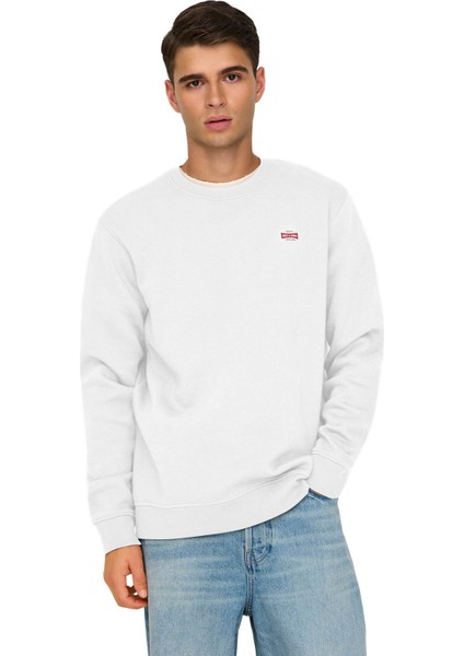Only&Sons ONSDAWSON REG CREW VD Beyaz Erkek Sweatshirt
