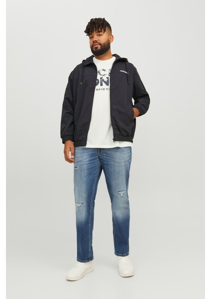 JJERUSH HOOD BOMBER NOOS Siyah Erkek Ceket