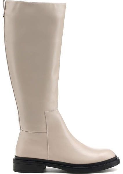 INCI CLAYA.Z 1PR Beyaz Kadın Düz Çizme