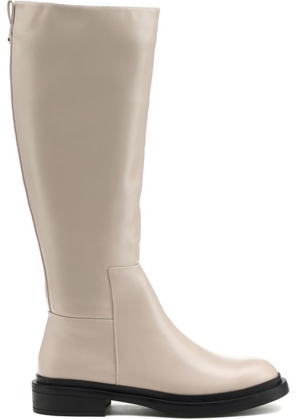 INCI CLAYA.Z 1PR Beyaz Kadın Düz Çizme