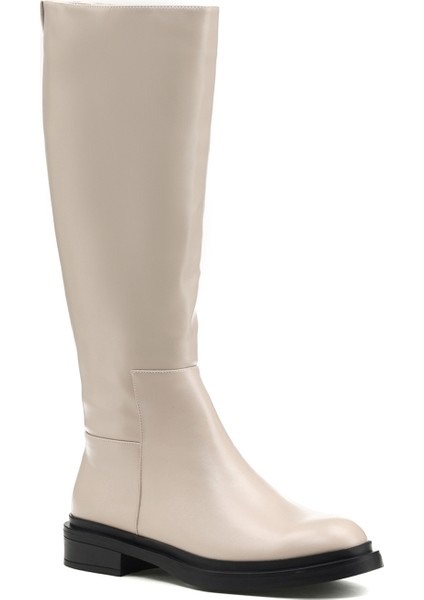 INCI CLAYA.Z 1PR Beyaz Kadın Düz Çizme