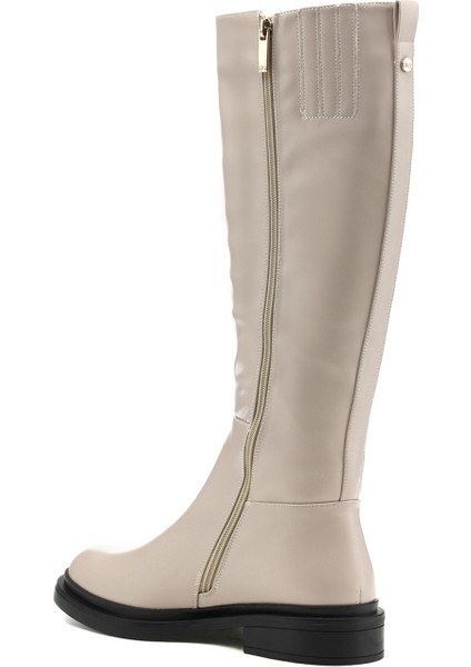 INCI CLAYA.Z 1PR Beyaz Kadın Düz Çizme