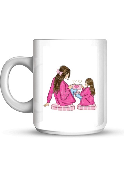 Mama Özel Tasarım Porselen Kupa Beyaz