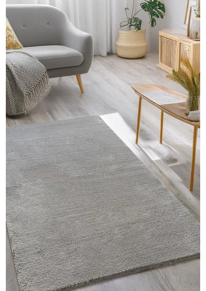 Yumuşak Modern Peluş Kaymaz Salon Oturma Çocuk Yatak Odası Mutfak Antre Gri