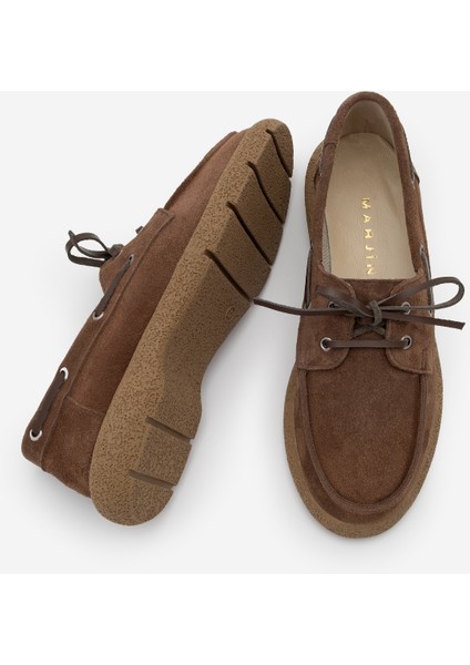 Kadın Hakiki Deri Bağlamalı Loafer Günlük Ayakkabı Enita