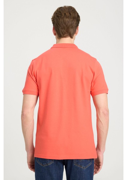 Erkek Regular Fit Polo Mercan Erkek Kısa Kol T-Shirt