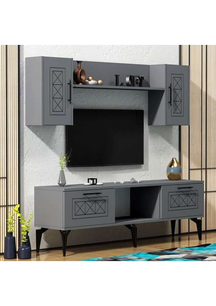 Shumenct Tv Ünitesi Takımı Antrasit modelleri