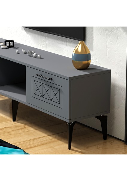 Shumenct Tv Ünitesi Takımı Antrasit indirimleri