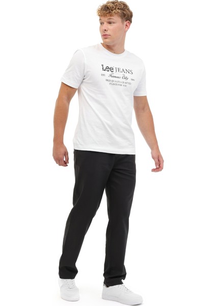 Keten Karışımlı Beli L Gri Erkek Pantolon