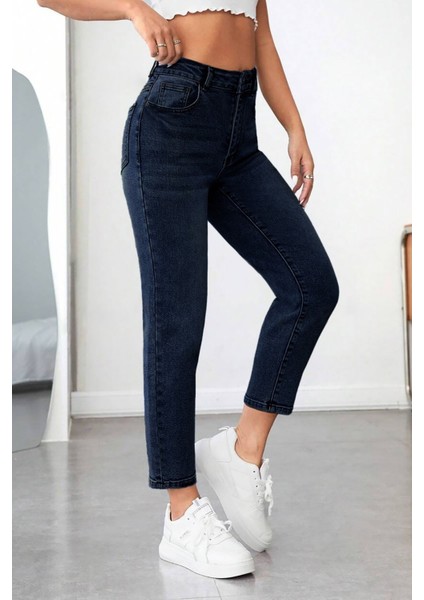 Kadın Yüksek Bel Soho Boyfriend Jean C599 fırsatları