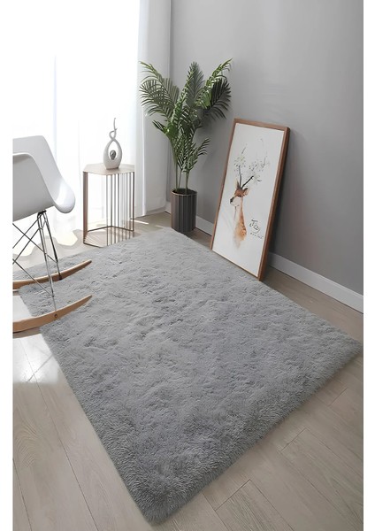 Yumuşak Modern Peluş Kaymaz Salon Oturma Çocuk Yatak Odası Mutfak Antre Gri modelleri