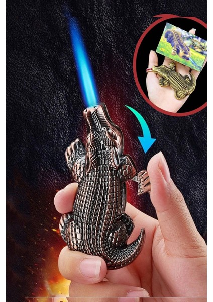 1 Adet Timsah Figürlü Çakmak Şık Tasarım Konsept Özel Hediyelik Koleksiyon Çakmak fiyatları