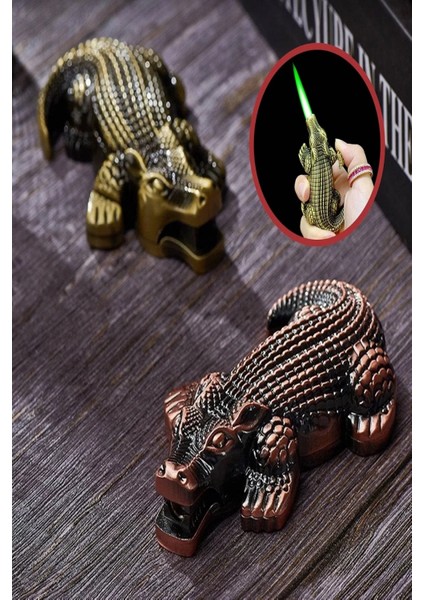 1 Adet Timsah Figürlü Çakmak Şık Tasarım Konsept Özel Hediyelik Koleksiyon Çakmak fırsatları