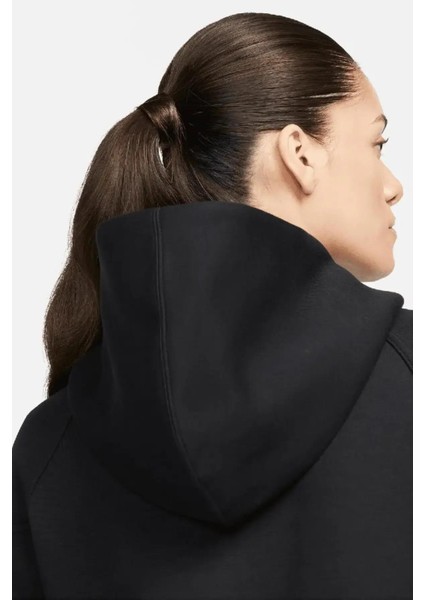 Tech Fleece Windrunner Full-Zip Hoodie Siyah Tam Fermuar Kapüşonlu Kadın Sweatshrit fırsatları