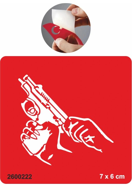 Şarjör Silah Tabanca Tattoo Geçici Dövme Şablonları Kına Kalıpları