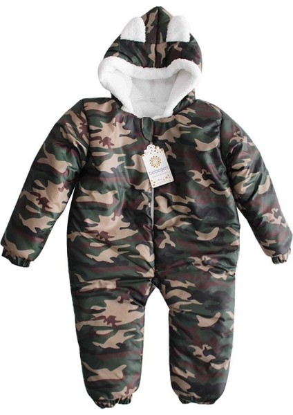 Erkek Bebek Askeri Kamuflaj Kozmonot Ayaksız Tulum - 1008231