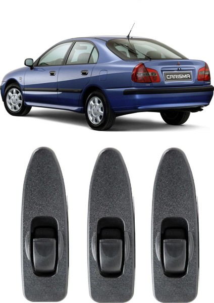 Mitsubishi Carisma 1996-2005 Sağ Ön + Arka Yolcu Cam Açma Anahtarı Düğmesi MR792851 3 Adet
