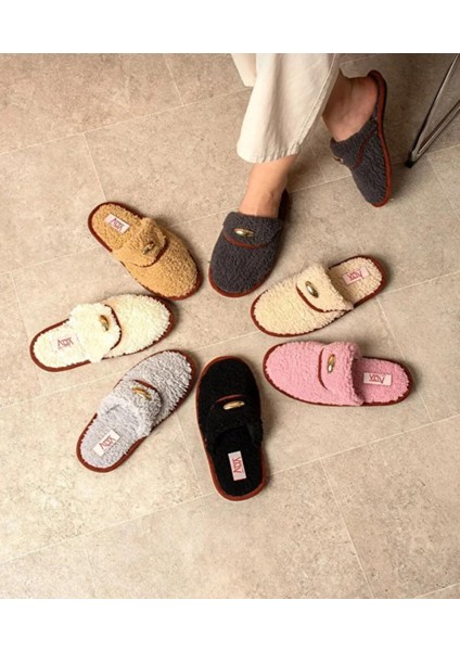 Kadın Ev Terliği 3lü Set Peluş Yıkanabilir Içi Yünlü Kürklü Terlik Misafir Çeyiz Bohça Gelin Terliği