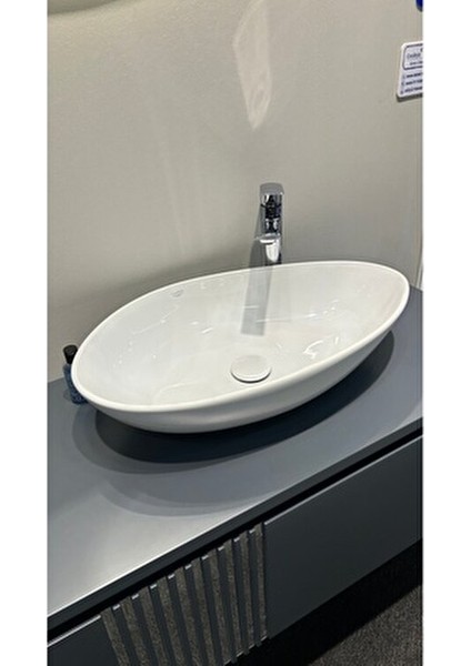 Cerastyle Hera 60 cm Tezgah Üstü Çanak Lavabo Modern Tasarım 1 Gözlü Ankastre