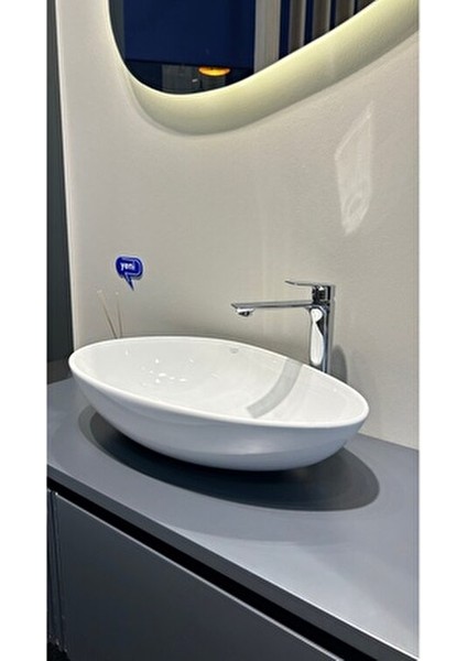 Cerastyle Hera 60 cm Tezgah Üstü Çanak Lavabo Modern Tasarım 1 Gözlü Ankastre