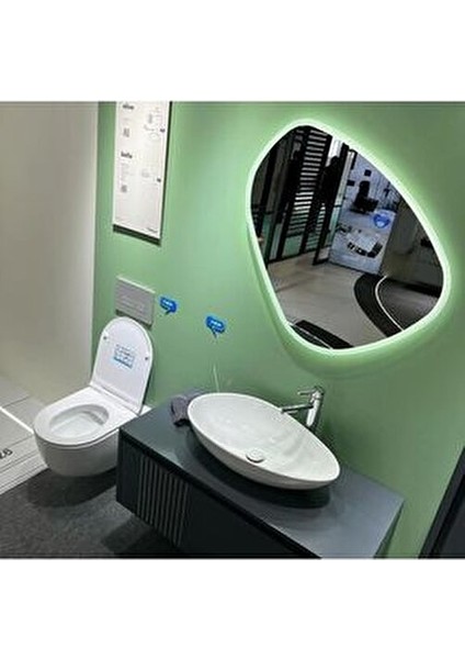 Cerastyle Hera 60 cm Tezgah Üstü Çanak Lavabo Modern Tasarım 1 Gözlü Ankastre