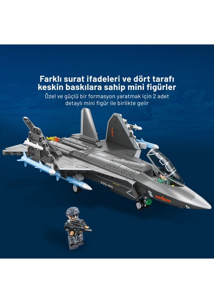 J-35 Savaş Uçağı Yapı Bloğu Seti – 620 Parça fırsatları