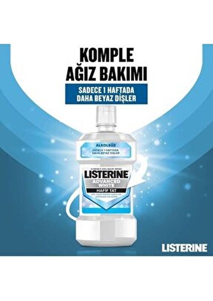 Advanced White Ağız Bakım Suyu 500 ml x2'li Plak Çıkarma Etkisiyle Ferah Nefes fırsatları