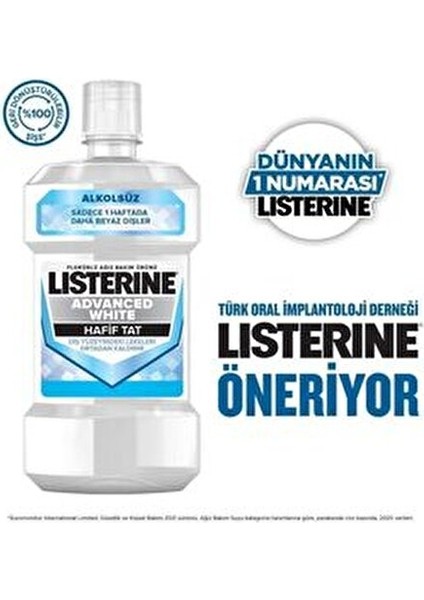 Advanced White Ağız Bakım Suyu 500 ml x2'li Plak Çıkarma Etkisiyle Ferah Nefes indirimleri