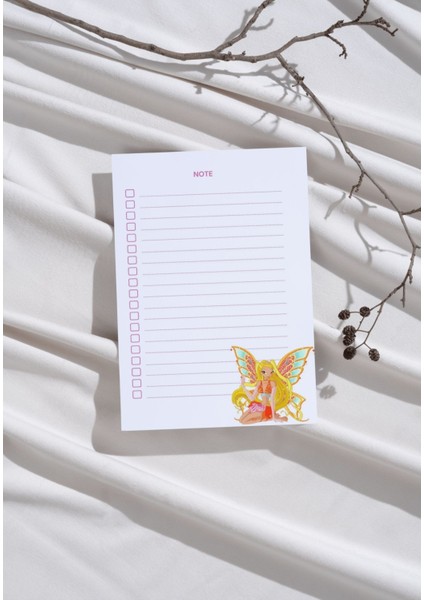 A6 Pinterest Winx Club - 1 Çek-Kopar Notepad, Memopad, Note Defteri, To Do List