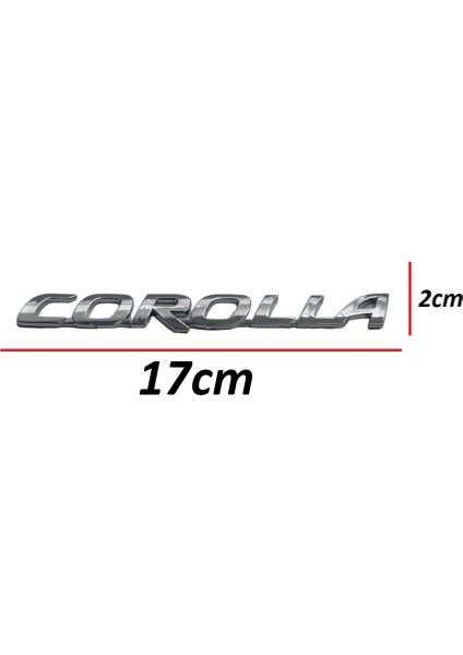 Toyota Yazı Corolla 02-25 Arka (Corolla Yazısı)