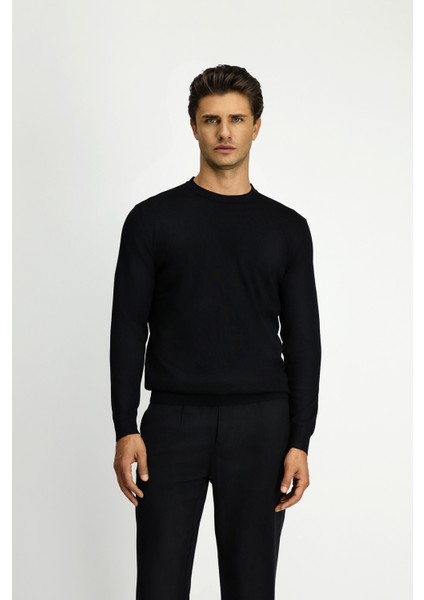 Bisiklet Yaka Regular Fit Triko Kazak indirimleri