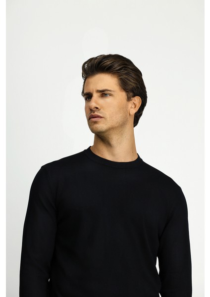 Bisiklet Yaka Regular Fit Triko Kazak