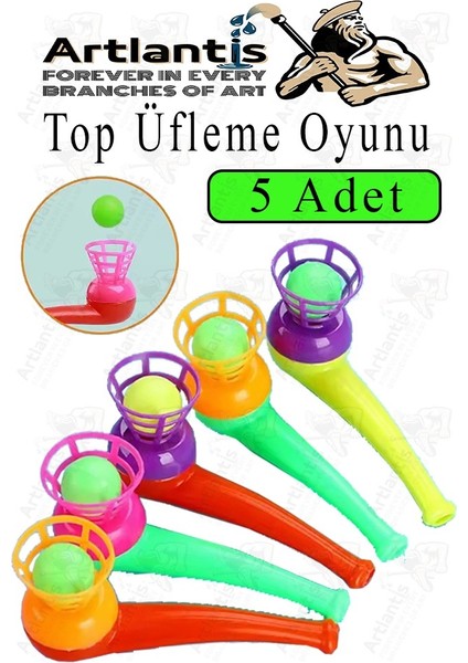 Top Üfleme Oyunu 5 Adet Saksafon Üfleme Nefes Oyuncağı Üfleme Düdüğü Oyuncak Karne Sınıf Çocuk Hediye