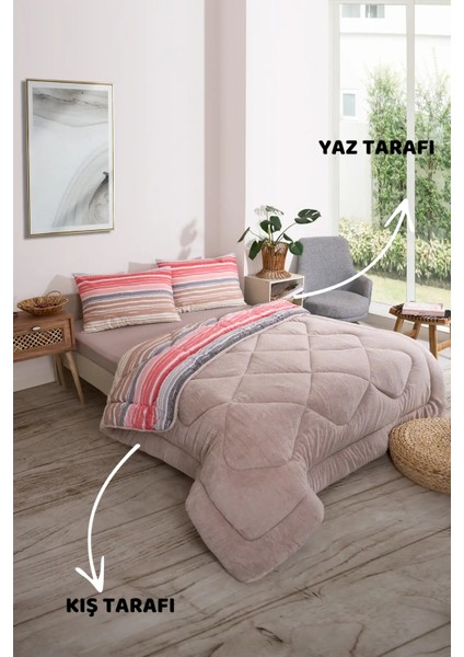 Çift Kişilik Wellsoft Çift Taraflı Yorgan ve Yastık Kılıfı Seti modelleri