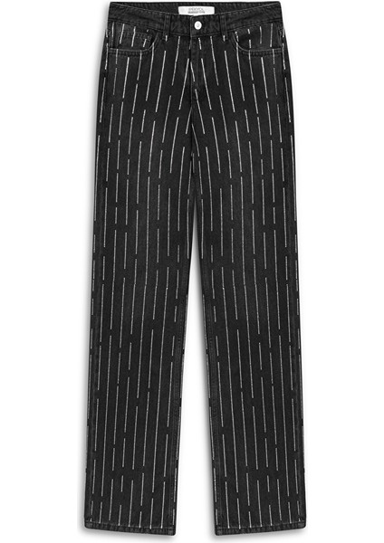 Hotfix Baskılı Wide Leg Fit Jean Pantolon IW6250018014036 indirimleri