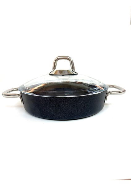Metal Saplı Granit Karnıyarık Pilav Tenceresi 24 cm
