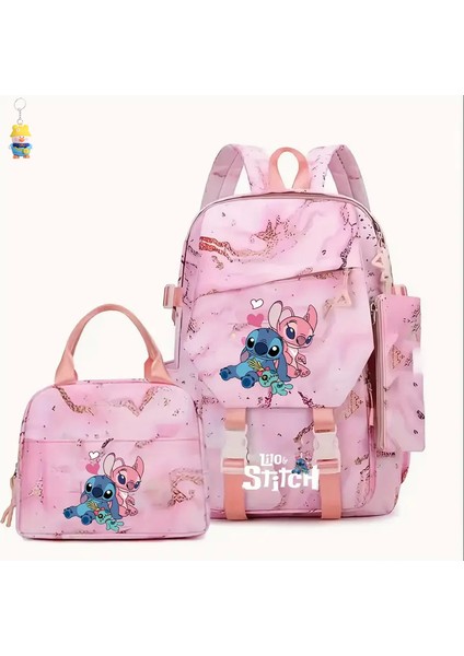 Stitch Öğrenci Okul Çantası, Hafif, Yük Azaltıcı, Birinci Ila Altıncı Sınıf Erkek ve Kız Çocukları Için Büyük Kapasiteli Sırt (Yurt Dışından)